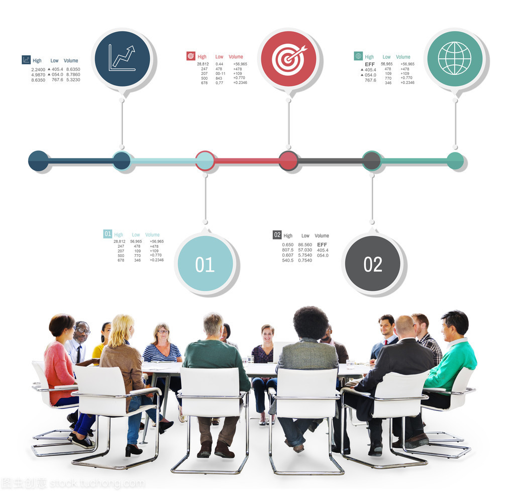 商界人士在會議表